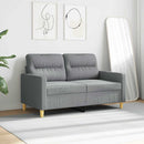vidaXL kétszemélyes világosszürke szövetkanapé 120 cm