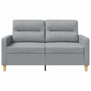 vidaXL kétszemélyes világosszürke szövetkanapé 120 cm