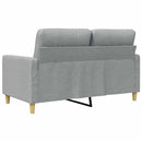 vidaXL kétszemélyes világosszürke szövetkanapé 120 cm