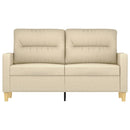 vidaXL kétszemélyes krémszínű szövetkanapé 120 cm