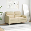 vidaXL kétszemélyes krémszínű szövetkanapé 120 cm