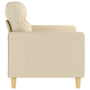 vidaXL kétszemélyes krémszínű szövetkanapé 120 cm