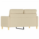 vidaXL kétszemélyes krémszínű szövetkanapé 120 cm