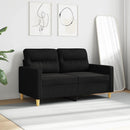 vidaXL kétszemélyes fekete szövetkanapé 120 cm