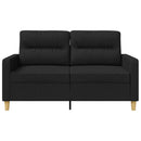 vidaXL kétszemélyes fekete szövetkanapé 120 cm