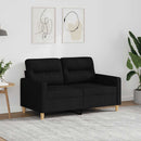 vidaXL kétszemélyes fekete szövetkanapé 120 cm