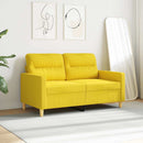 vidaXL 2 személyes világossárga szövet kanapé 120 cm