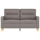 vidaXL kétszemélyes fekete szövetkanapé 120 cm