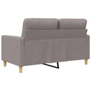 vidaXL kétszemélyes fekete szövetkanapé 120 cm