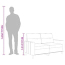 vidaXL kétszemélyes fekete szövetkanapé 120 cm