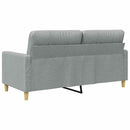 vidaXL kétszemélyes világosszürke szövetkanapé 140 cm