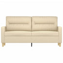 vidaXL kétszemélyes krémszínű szövetkanapé 140 cm