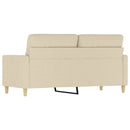 vidaXL kétszemélyes krémszínű szövetkanapé 140 cm