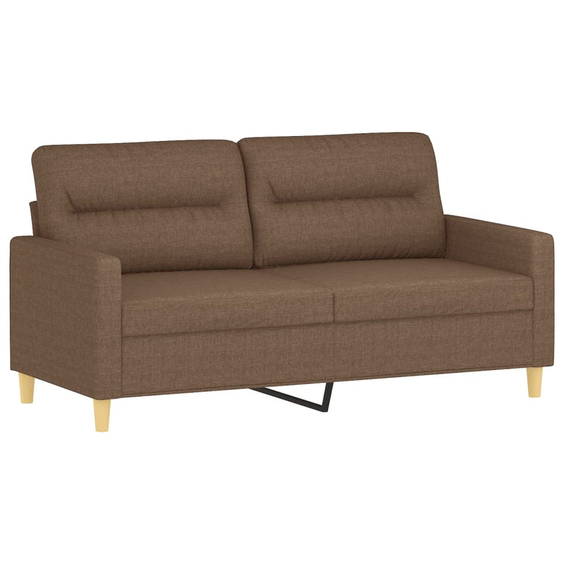 vidaXL kétszemélyes barna szövetkanapé 140 cm