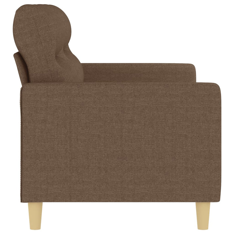 vidaXL kétszemélyes barna szövetkanapé 140 cm