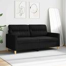vidaXL kétszemélyes fekete szövetkanapé 140 cm
