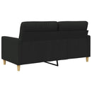 vidaXL kétszemélyes fekete szövetkanapé 140 cm