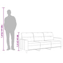 vidaXL 3 személyes krémszínű szövet kanapé 180 cm