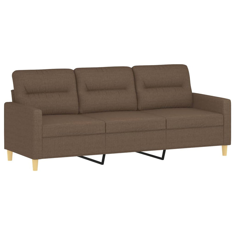 vidaXL 3 személyes barna szövetkanapé 180 cm