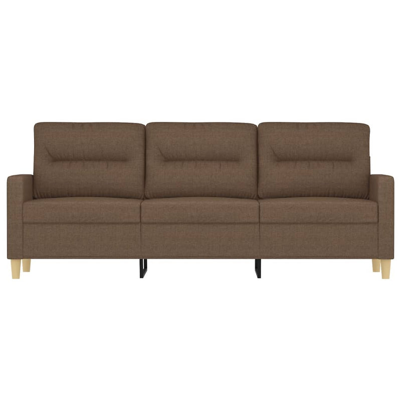 vidaXL 3 személyes barna szövetkanapé 180 cm