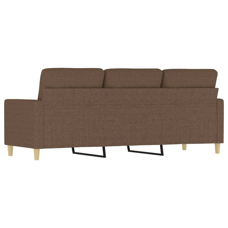 vidaXL 3 személyes barna szövetkanapé 180 cm