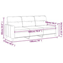 vidaXL 3 személyes barna szövetkanapé 180 cm