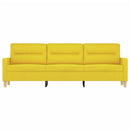 vidaXL 3 személyes világossárga szövet kanapé 180 cm