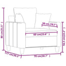 vidaXL krémszínű szövet kanapéfotel 60 cm