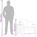 vidaXL fekete szövet kanapéfotel 60 cm
