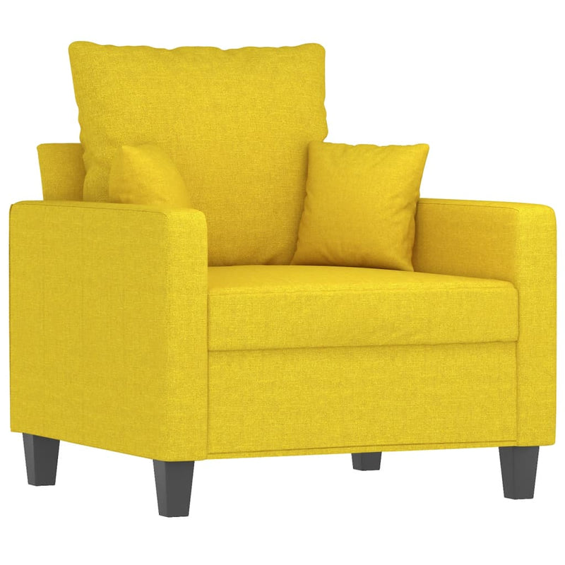vidaXL világossárga szövet kanapéfotel 60 cm