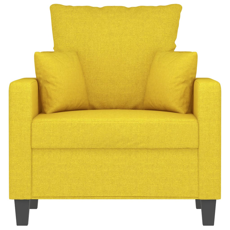 vidaXL világossárga szövet kanapéfotel 60 cm