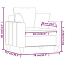 vidaXL tópszínű szövet kanapéfotel 60 cm