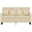 vidaXL kétszemélyes krémszínű szövetkanapé 120 cm