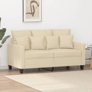 vidaXL kétszemélyes krémszínű szövetkanapé 120 cm