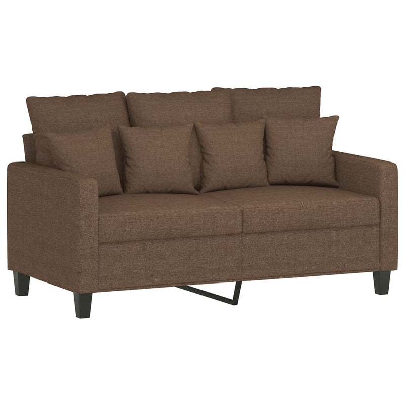 vidaXL kétszemélyes barna szövetkanapé 120 cm