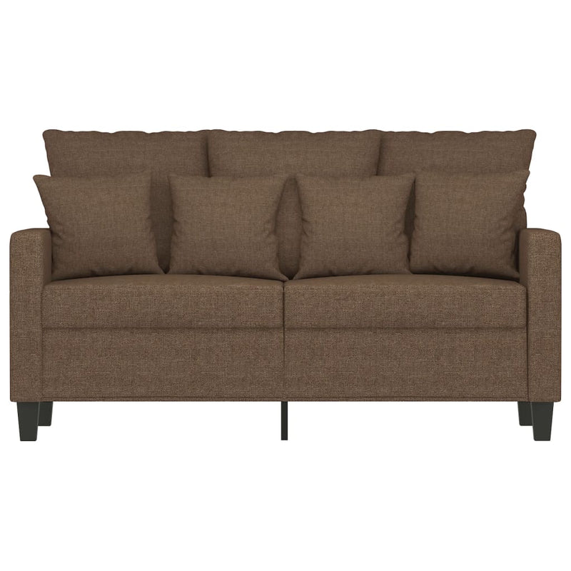 vidaXL kétszemélyes barna szövetkanapé 120 cm