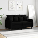 vidaXL kétszemélyes fekete szövetkanapé 120 cm