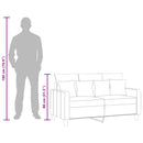 vidaXL kétszemélyes fekete szövetkanapé 120 cm