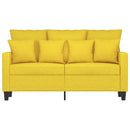 vidaXL 2 személyes világossárga szövet kanapé 120 cm