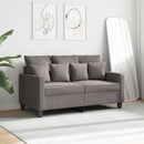 vidaXL kétszemélyes fekete szövetkanapé 120 cm