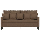 vidaXL kétszemélyes barna szövetkanapé 140 cm