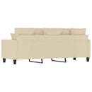 vidaXL 3 személyes krémszínű szövet kanapé 180 cm