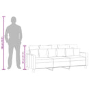 vidaXL 3 személyes barna szövetkanapé 180 cm