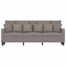 vidaXL 3 személyes fekete szövetkanapé 180 cm