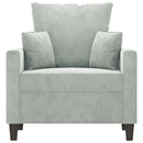 vidaXL világosszürke bársony kanapéfotel 60 cm