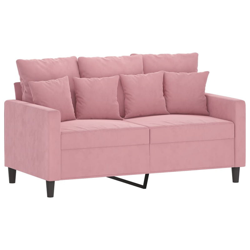 vidaXL kétszemélyes rózsaszín bársony kanapé 120 cm