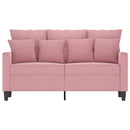 vidaXL kétszemélyes rózsaszín bársony kanapé 120 cm