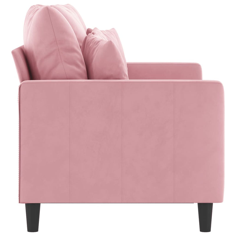 vidaXL kétszemélyes rózsaszín bársony kanapé 120 cm
