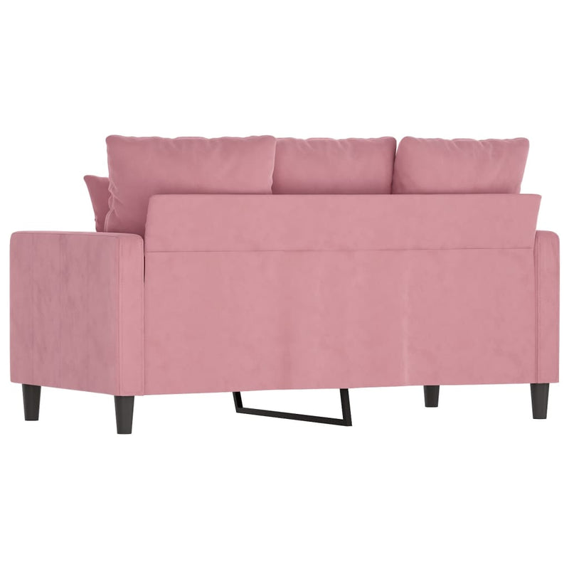 vidaXL kétszemélyes rózsaszín bársony kanapé 120 cm