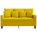 vidaXL kétszemélyes sárga bársony kanapé 120 cm